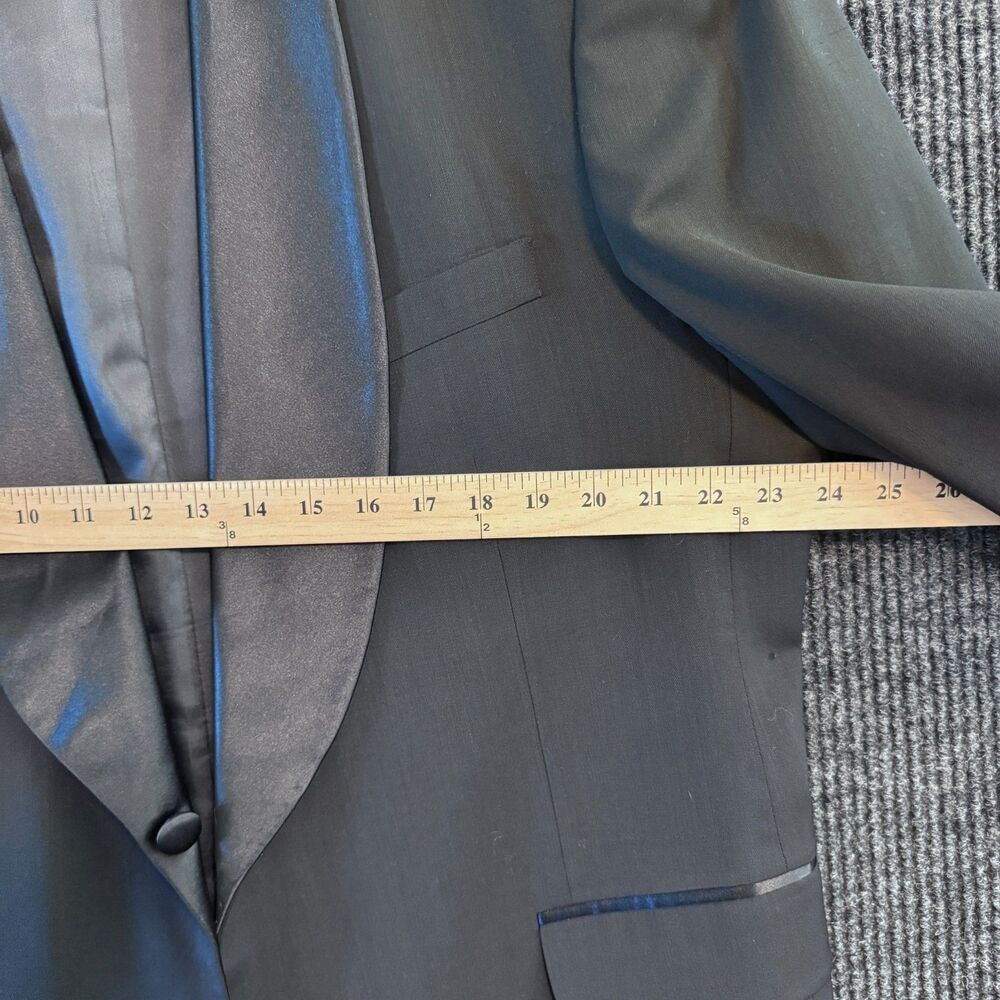 Oleg Cassini Gold Mens Wool Tuxedo Jacket Shawl Collar 48L - Picture 7 of 9